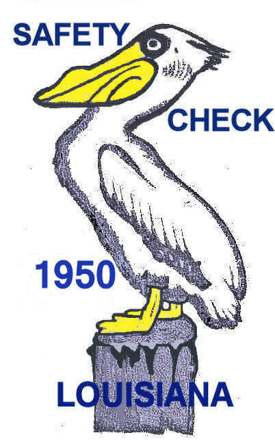 (image for) 1950 Louisiana Safety Check inspection sticker